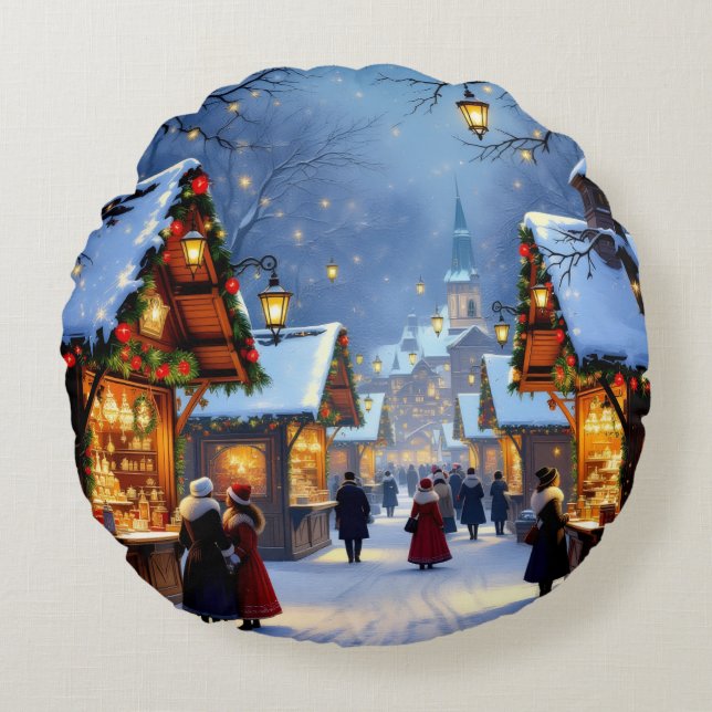 Almofada Redonda „Weihnachtliche Harmonie“ (Frente)