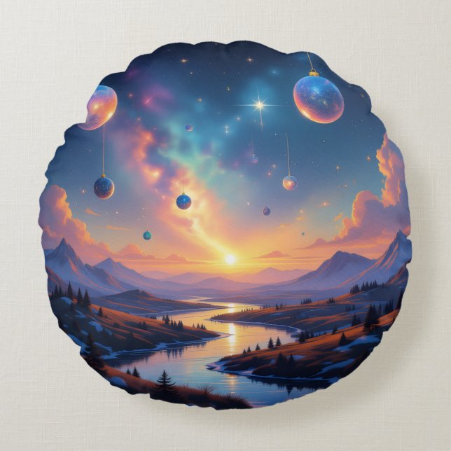 Almofada Redonda „Weihnachtliche Harmonie“ (Frente)