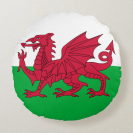 Almofada Redonda Welsh Flag (País de Gales) (Welsh Dragon)