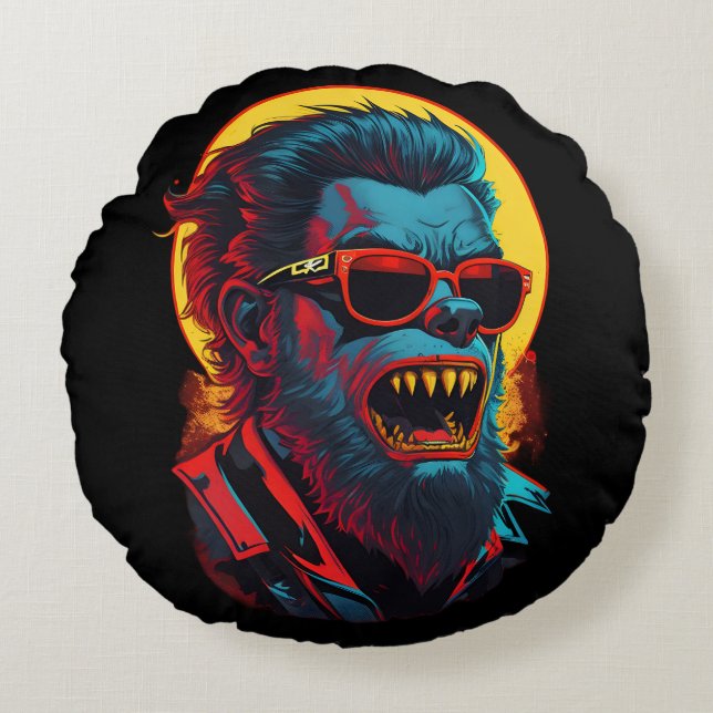 Almofada Redonda Werewolves Zombie (Frente)