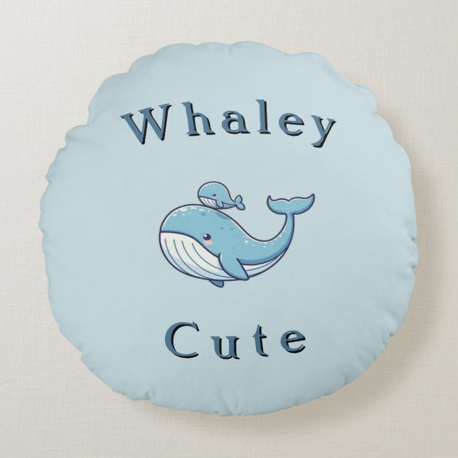 Almofada Redonda Whaley Cute Baby (Frente)