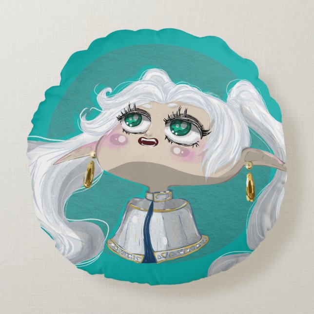 Almofada Redonda Whimsical Frieren (Frente)