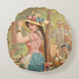 Almofada Redonda White Bock (1889) por Henry Jerome Schile