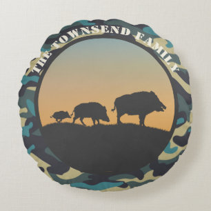 Almofada Redonda Wild Boar e Camo