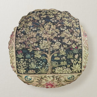 Almofada Redonda Willam Morris belos designs e criações, Vint