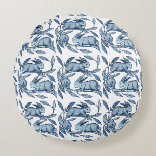 Almofada Redonda William De Morgan Rabbits Cushions