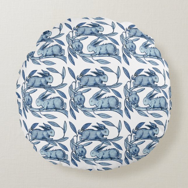 Almofada Redonda William De Morgan Rabbits Cushions (Frente)