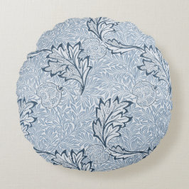 Almofada Redonda William Morris Floral em Azul