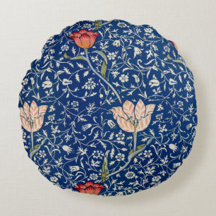 Almofada Redonda William Morris Medway Blue Floral