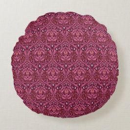 Almofada Redonda William Morris Ouro Bough em Plum