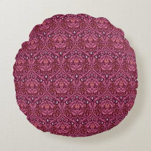 Almofada Redonda William Morris Ouro Bough em Plum