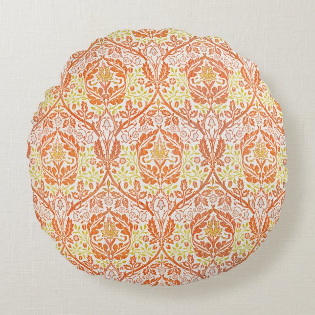 Almofada Redonda William Morris, Ramo Dourado, (Frente)