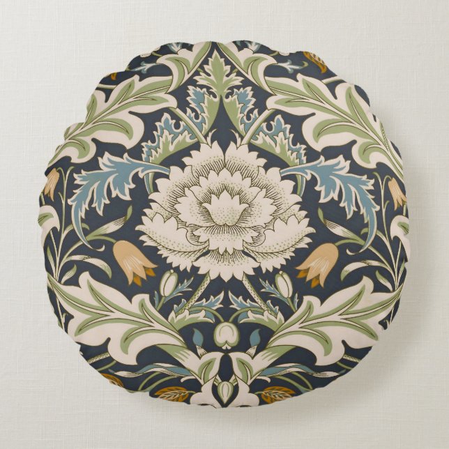 Almofada Redonda William Morris Severn Floral Pattern Classic (Frente)