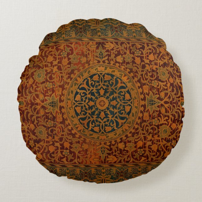 Almofada Redonda William Morris Tapeçaria tapete (Frente)