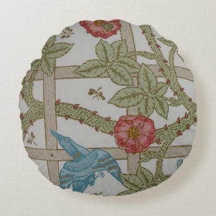 Almofada Redonda William Morris Trellis Wallpaper Art