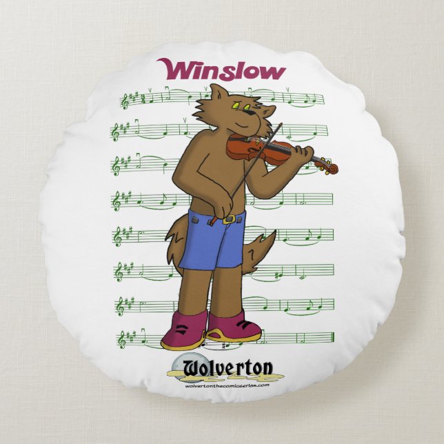 Almofada Redonda Winslow Round Throw Pillow (Frente)