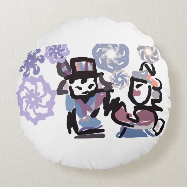 Almofada Redonda Winterland love (Frente)