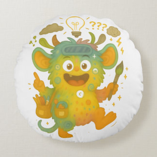 Almofada Redonda Wirrwuschel Kissen – Das große ADHS-Mischmonster v