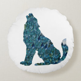 Almofada Redonda Wolf Art Cushion