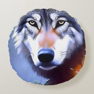 Almofada Redonda Wolf Oil Pinta A Essência Da Beleza,