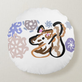 Almofada Redonda Wolf winter love