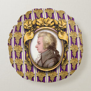 Almofada Redonda Wolfgang Amadeus Mozart