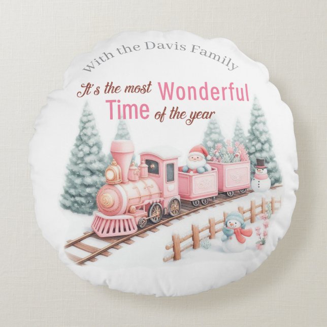 Almofada Redonda Wonderful Christmas  (Frente)