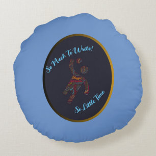 Almofada Redonda "Word Choice Importa "Escritor"