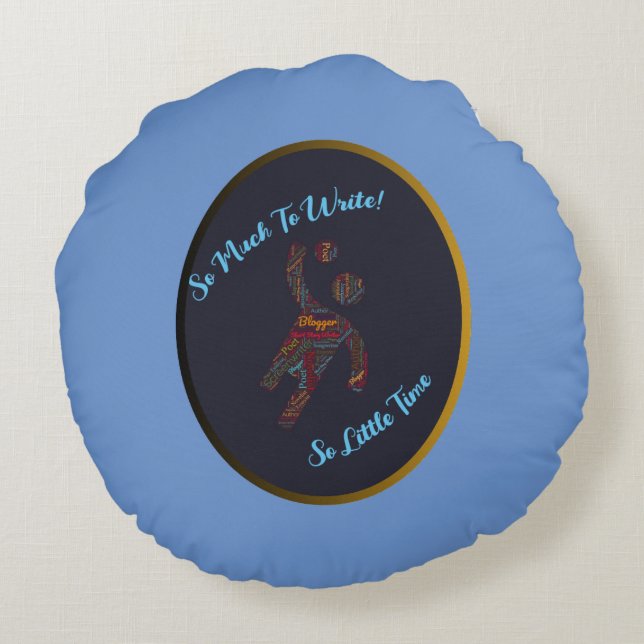 Almofada Redonda "Word Choice Importa "Escritor" (Verso)