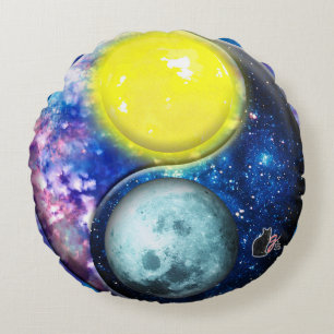 Almofada Redonda Yang-Yin / Sun-Moon