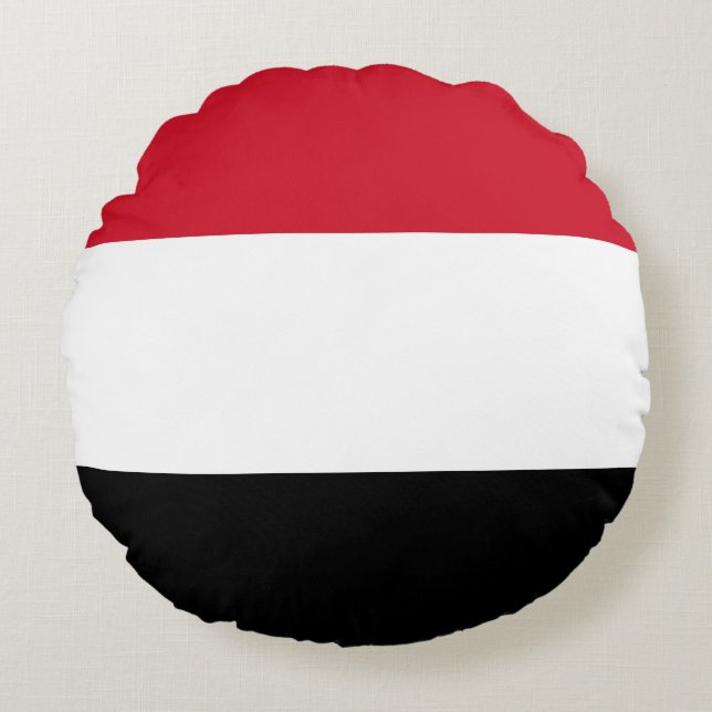 Almofada Redonda Yemeni Flag (Frente)