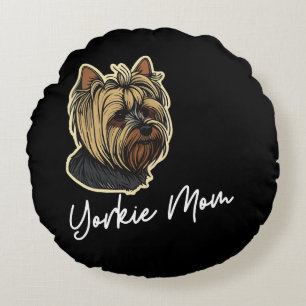 Almofada Redonda Yorkie Mãe