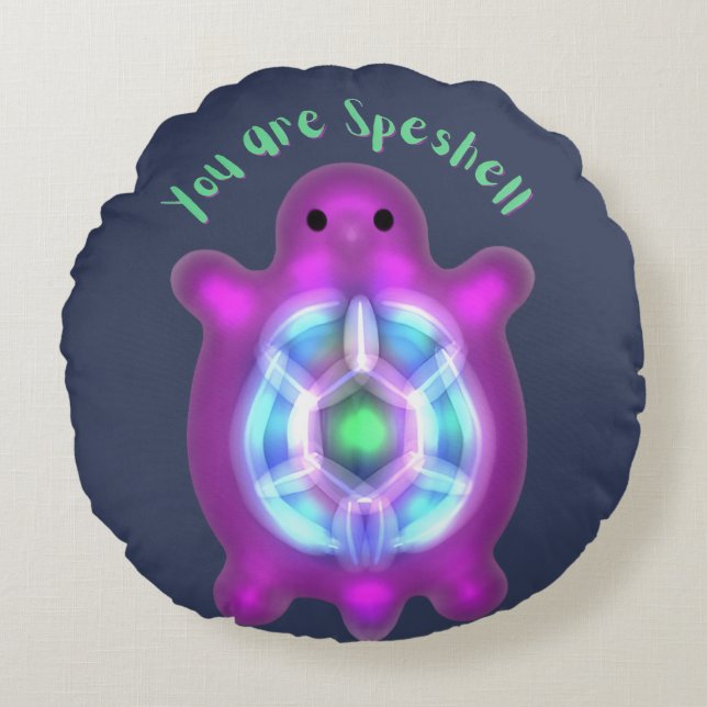 Almofada Redonda You Are Speshell Turtle Personalized Gift (Frente)