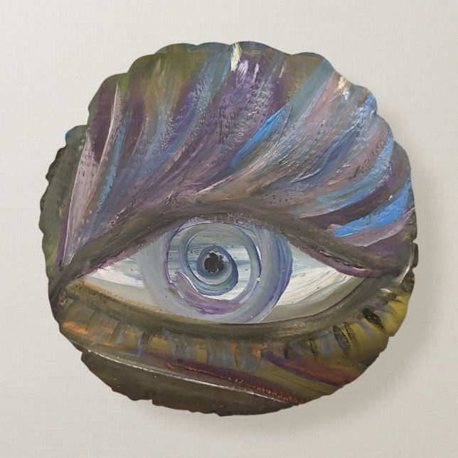 Almofada Redonda your eye is the mirror of your soul (Frente)