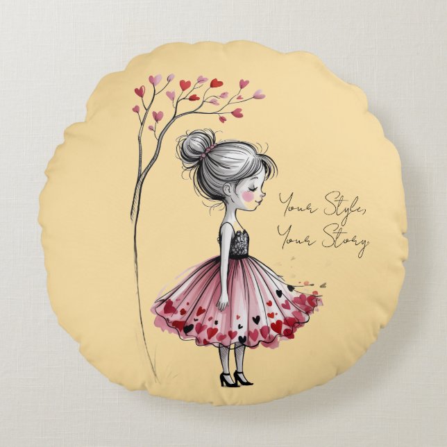 Almofada Redonda Your Style, Your Story. (Frente)