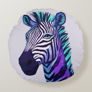 Almofada Redonda Zebra Espacial