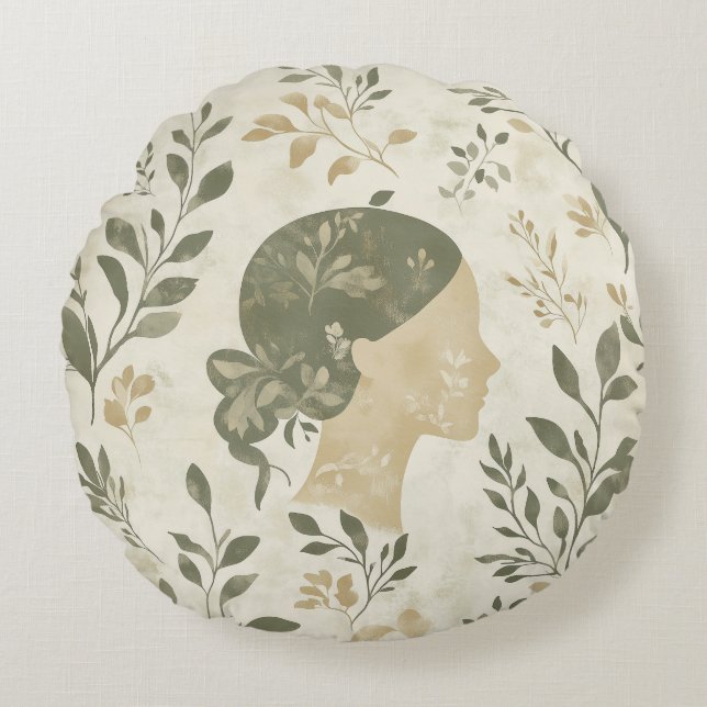 Almofada Redonda Zodiac Vibes Virgo - Travesseiro Round (Frente)