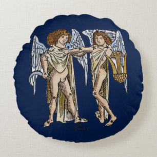 Almofada Redonda Zodíaco: Gêmeos, 1482