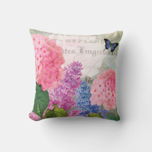 Almofada Reduzir Hydrangea Rosa Travesseiro decorativo de D