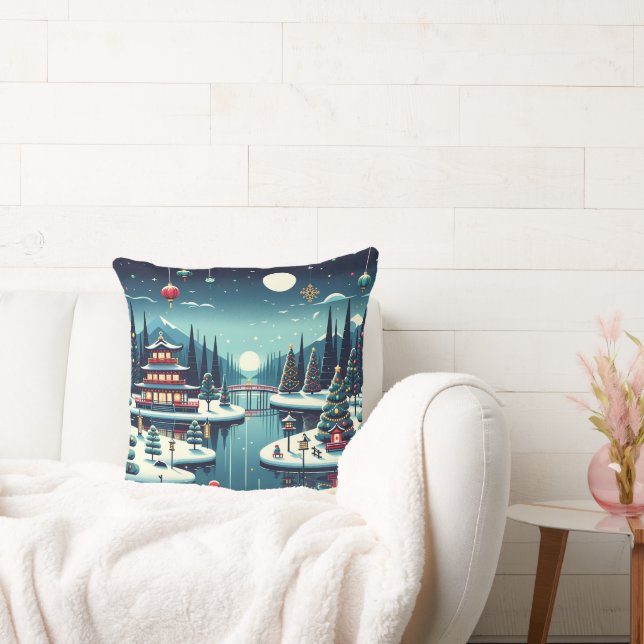 Almofada Reflexões de Yuletide no Leste (Sofá)