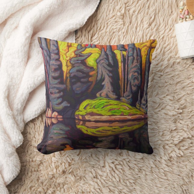 Almofada Reflexões, lago de areia, Algoma | Lawren Harris | (Cobertor)