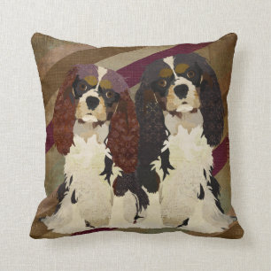 Almofada Rei Cavalier Spaniels Retro Descansar