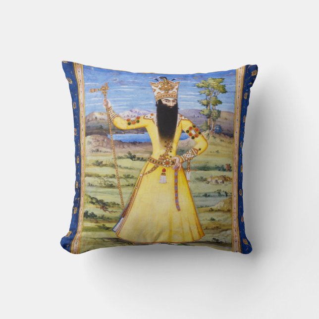 Almofada Rei de Fath Ali Fatali Shah Qajar (Frente)
