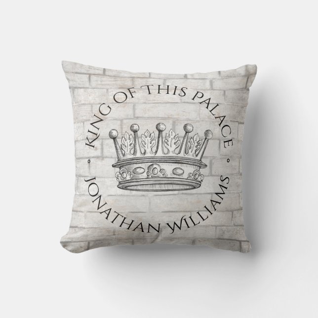 Almofada Rei desta Coroa do Palácio com Nome (Frente)