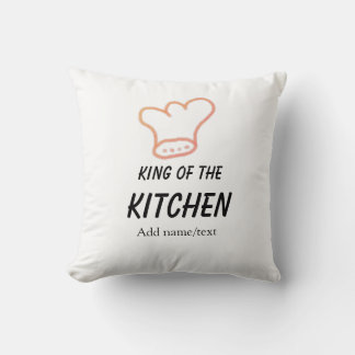 Almofada Rei do chef de cozinha adicionar nome coroa ha