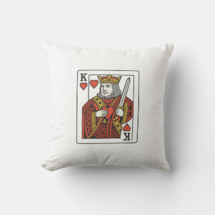 Almofada Rei dos Corações - Vermelho Regal e Dourado