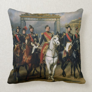 Almofada Rei Louis-Philippe (1773-1850) de France e de seu