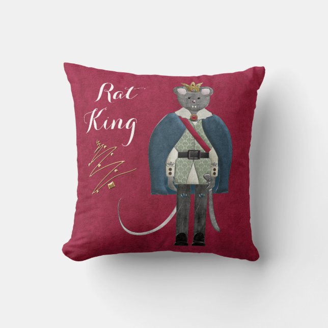 Almofada Rei Reversível do Nutcracker e do rato (Frente)