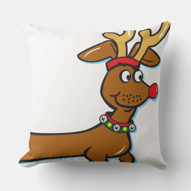 Almofada Reindeer Christmas Doxie (Frente)