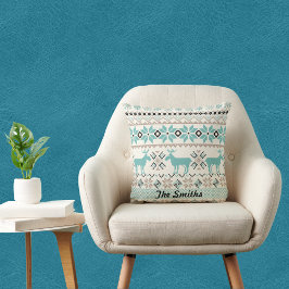 Almofada Reindeer e Snowflake Nórdico Padrão do tipo Sweate